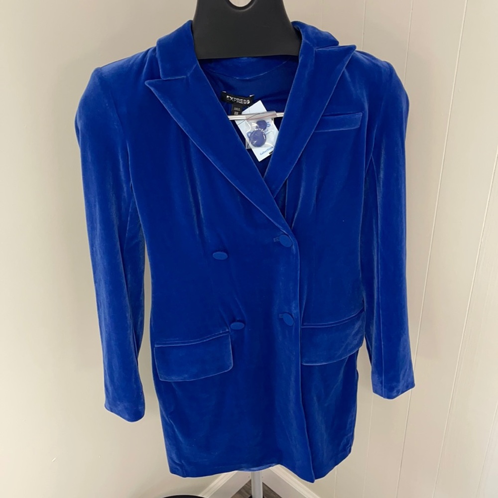 Express Velvet Tuxedo Jacket Dress Going Out Dress